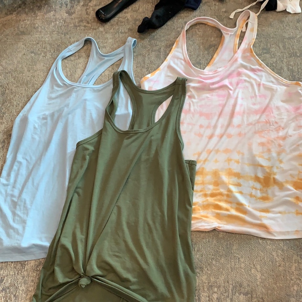 Three old navy active tank tops